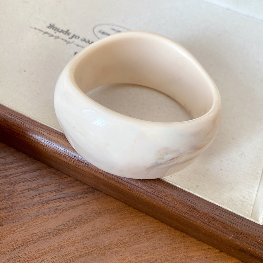 Minimalist Round Acrylic Bangle Bracelet - view 9