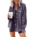 Women's Fall Casual Fashion Lapel Collar Asymmetric Neckline Shirt + Jacket 2026 - Apricot
