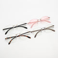 Ultra-Light Anti-Blue-Light Reading 8 Hole Premium Rimless Frame Diamond Beveled Single Vision Medium Elderly Reading Glasses