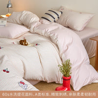 Forest Rhythm Red / 1.2m Bed - 3-Piece Flat Sheet - 150x200cm