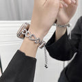 Fits Apple watch Band Heart-Shaped Metal Fashionable Women Apple Band
