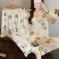 Women's Summer Japanese Short Sleeve Cardigan + Pants 3-Piece Set 2026 - 3-Piece Set Cardigan Apricot
