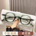 Anti-Blue-Light Reading Glasses Masculine Pose-Worthy Artistic Square Frame Elderly Trendy Personality Women Reading Glasses Women Retro