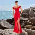 Women's Strapless V-Neck Bodycon Sexy Classic Premium Evening Gown