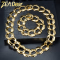 Overseas India Jewelry Gold Statement Geometric Cutout Necklace Bracelet Set Height Precious Bride Accessory Set Women