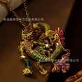 Overseas Vintage Unique Ocean Beauty Fish Necklace French Retro Huawei Beauty Heavy-Duty Exquisite Accessory