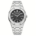 Overseas Luxury Mens Watch New Eight Edge Shape Frosted Gold Sand Glow Waterproof Steel Band Quartz Watch Wholesale
