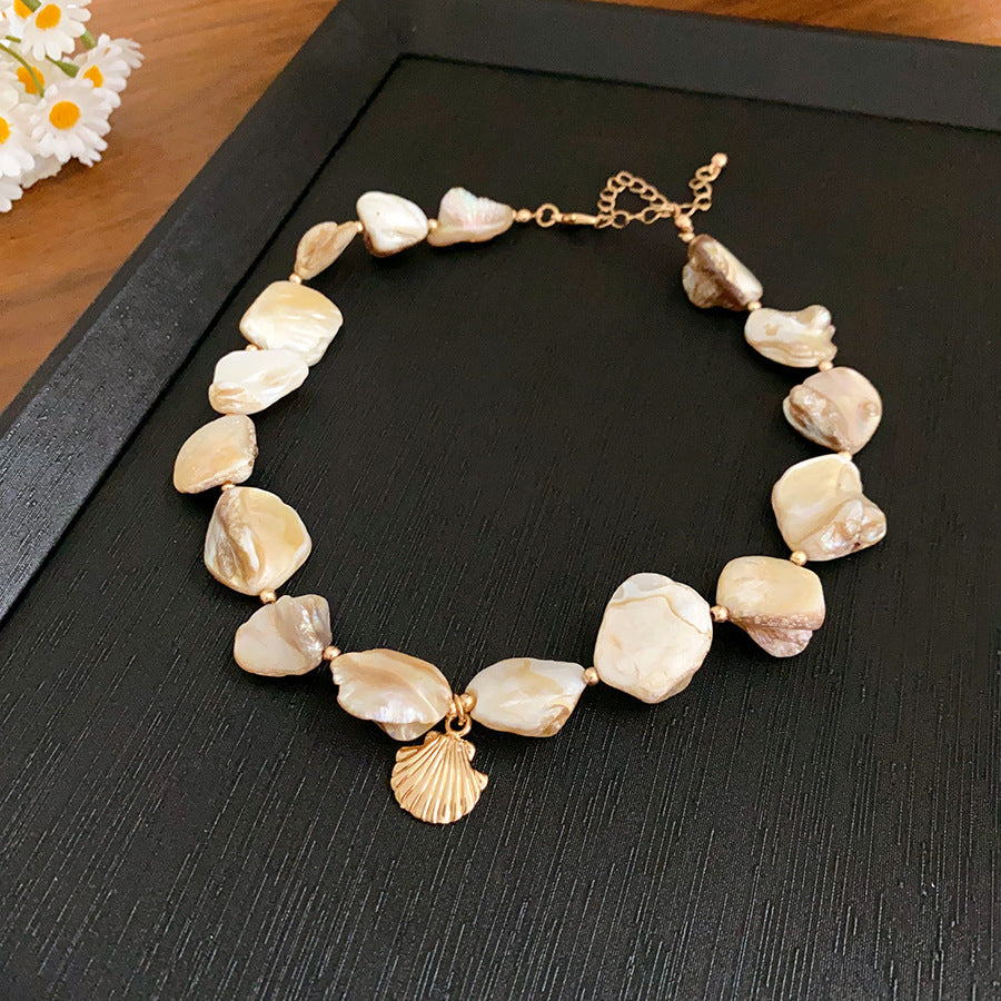 Handwoven Shell and Starfish Necklace - view 12