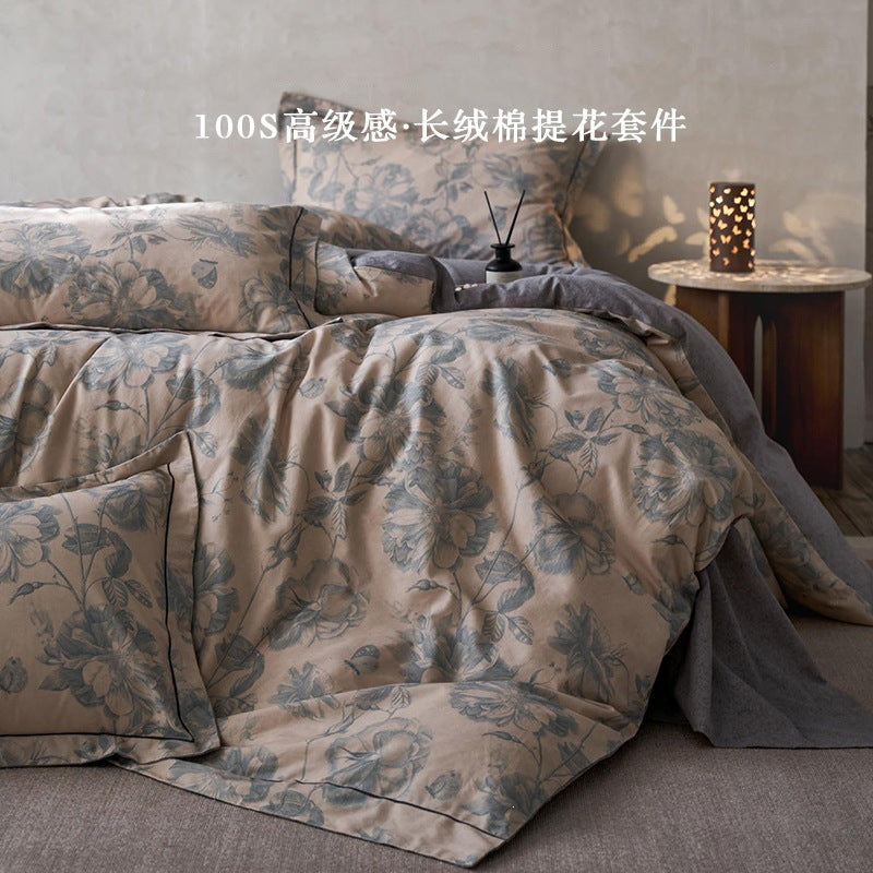 Beauty Orchid Brushed Cotton 4-Piece Bedding Set - view 4