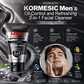 KORMESIC跨境男士控油清爽二合一洁面乳facial cleanser男士护肤