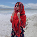 Women's Ethnic Shawl + Cape 2026 - Red
