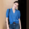 Women's Summer Unique Knit Hollow-Out Cardigan + Top 2026 | Layered Cardigan - As Pictured