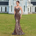 Women's Strapless Spaghetti Strap Slim Fit Elegant Classic Evening Gown