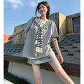 Summer Sporty Casual Plus Size Loose Short Skirt 2-Piece Set