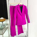 Women's Fall Office Elegant Waist-Tie Slit Fitted Blazer 2026 - Blue