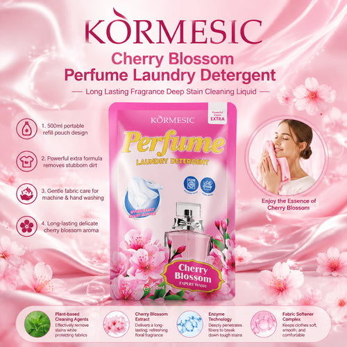 KORMESIC跨境樱花香氛洗衣液laundry detergent清香呵护外贸批发