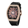 PINTIME / Item Time Men Watch Export Wine Barrel Watch Simple Watch Belt Yacht Rhinestone Retro Quartz Watch