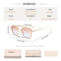 Pair Bridge Metal Sunglasses Western Fashionable Trendy New Unisex Personality Versatile Driving Sun-Proof Premium Sunglasses