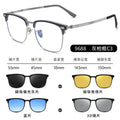 Beesfen 5 Combo One Magnetic Fit-Over Polarized Sunglasses Prescription Frame Driving Sunglasses UV-Protection Glasses
