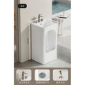 Liangle pedestal basin double-hole washstand basin ceramic household mop pool washstand basin one-piece hand wash basin