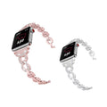 Fits apple watch Fashionable VO Rhinestone Stainless Metal Apple Watch Band