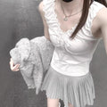 Women's Spring Chanel-Style Fashion Knit Wool Long Sleeve Sweater + Cardigan + Top 20 - Gray Sweater