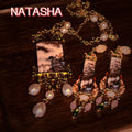 Cyan Island vintage Chinese Mountain Water Series Drop Necklace Set Light Luxury Premium Earrings Pearl Accessory