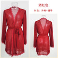 暗恋橘品牌春夏季新款大码外袍性感家居服 网纱蕾丝拼接睡袍女173