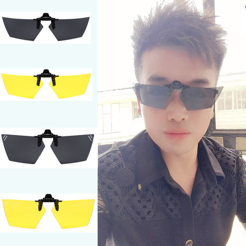 Custom Overseas Polygon Sunglasses Night Vision Glasses Clip-On Polarized Sunglasses Clip-On Driving Prescription Sunglasses Clip-On