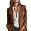 Women's Fall Elegant Jacket 2026 | Trendy Jacket - Dark Brown