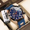 Swiss Brand Multifunction Chronograph Time Style Mens Watch Silicone Band Quartz Watch Live Export Bestseller Drop Ship