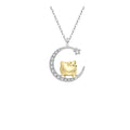 3 Beauty Kitty Star Month Clavicle Chain Cute Pendant Gift for Her Birthday Gift Necklace