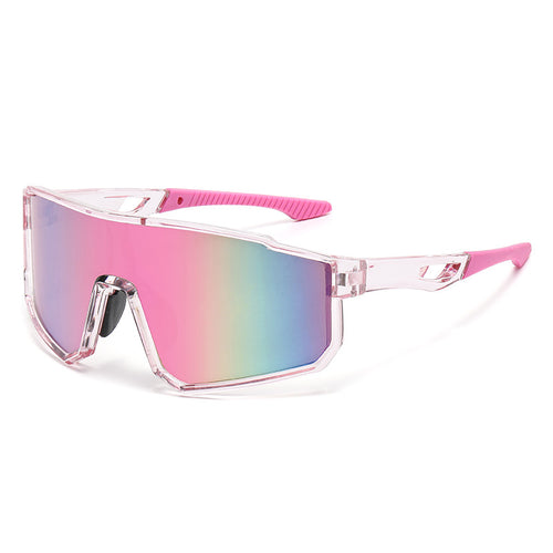 New Overseas Outdoor Cycling Glasses Western Big Frame Iridescent Sport Windproof Riding Bicycle Sunglasses