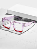 Square Frame Wide Leg Plano New Import Unisex Face-Slimming Bare Face Versatile Glasses Frame Fashionable glasses