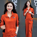 运动服套装女春秋装网红新款时尚洋气立领宽松卫衣大码休闲两件套