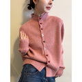 Women's Winter Knit Wool Sweater + Cardigan 2026 | Layered Cardigan - Pink