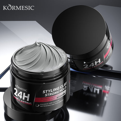 KORMESIC跨境全英文持久定型发泥Hair Clay头发定型外贸批发直销