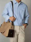 Nengmeng Japanese Fine Stripe Lapel Shirt