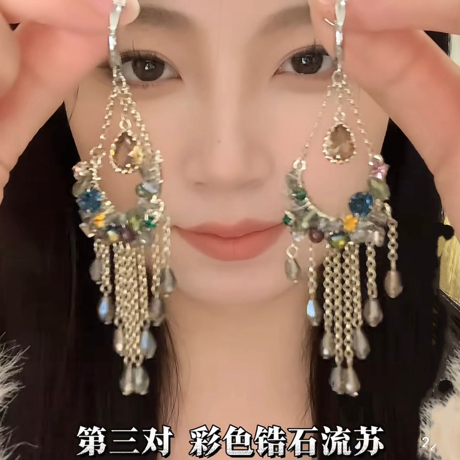 Bohemian Shell Bead Tassel Earrings - view 11