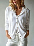 Women's Fall-Winter Fashion Long Sleeve Loose Cardigan 2026 | Layered Cardigan - White