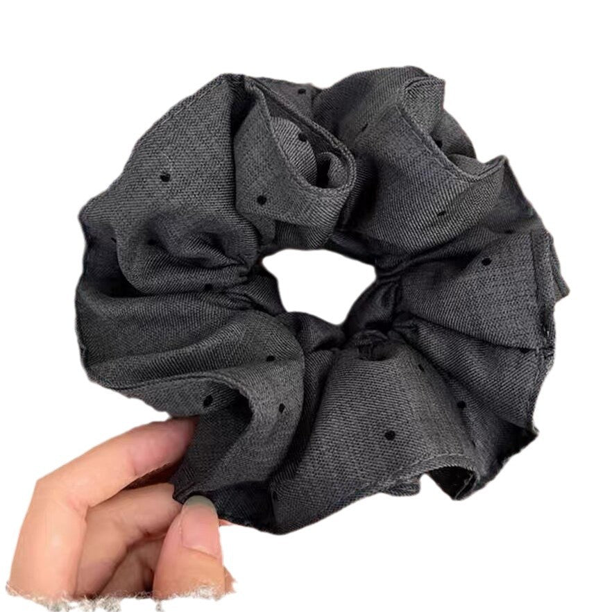 Korean Satin Polka Dot Scrunchie - view 5