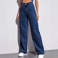 Casual Plus Size High Waist Loose Straight Leg Pants