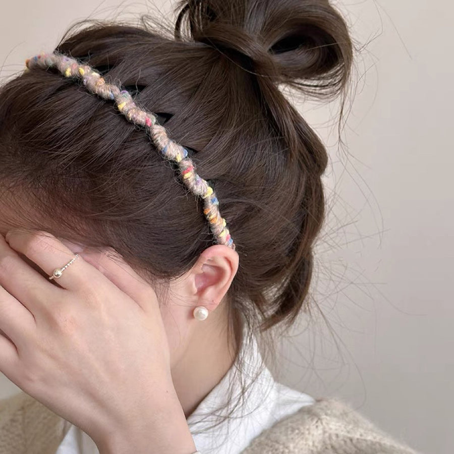 Korean Colorful Wavy Knit Headband - view 8