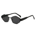 Overseas Sunglasses New Quilted Shape Arc de Triomphe Influencer Fashionable Glasses Metal Small-Frame Polygon Sunshade Sunglasses