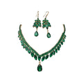 Brocade Colorful Wedding Banquet Imperial Breeze Full Diamond Wheat Ears Jewelry Set Wedding Banquet Luxury Necklace Light Luxury Niche Necklace