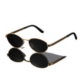New Oval Round Sunglasses Sun-Proof Trendy Fashionable Sunglasses Personality Versatile Influencer Style Premium Sunglasses