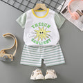 Women's Summer Cotton Short Sleeve Set 2026 | 2 Piece Outfit Set - Orange