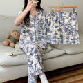 Women's Summer Japanese Short Sleeve Cardigan + Pants 3-Piece Set 2026 - 3-Piece Set Cardigan Apricot