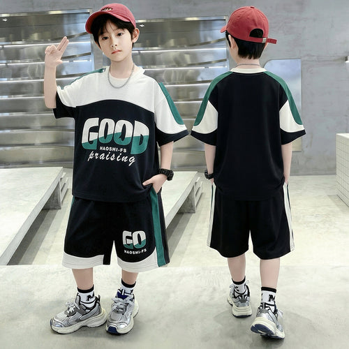 Boys' Print Short Sleeve Sports Set
