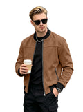 european and american ebay men's spring and autumn suede bomber jacket foreign trade motorcycle jack
